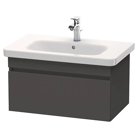 Duravit DuraStyle 800mm 1-Drawer Wall Mounted Vanity Unit - Graphite Matt 1 Duravit DuraStyle 800mm 1-Drawer Wall Mounted Vanity Unit - Graphite Matt