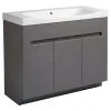 Roper Rhodes Diverge 1000mm Freestanding Unit - Charcoal Elm