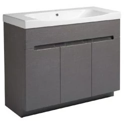 Roper Rhodes Diverge 1000mm Freestanding Unit - Charcoal Elm
