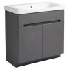Roper Rhodes Diverge 800mm Freestanding Unit - Charcoal Elm
