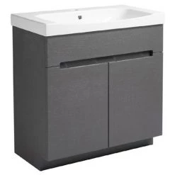 Roper Rhodes Diverge 800mm Freestanding Unit - Charcoal Elm