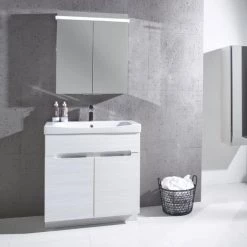 Roper Rhodes Diverge 800mm Freestanding Unit - Gloss White 5 Roper Rhodes Diverge 800mm Freestanding Unit - Gloss White -Vanity Units Sales Store DIV8FW D2 460
