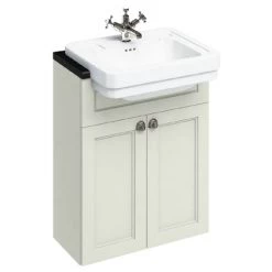 Burlington 60 2-Door Vanity Unit & Classic Semi-Recessed Basin - Sand