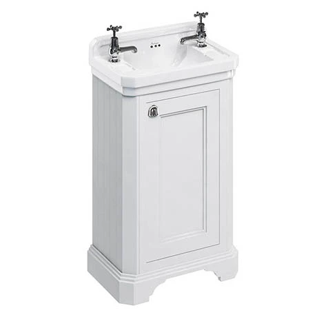 Burlington Freestanding Cloakroom Vanity Unit & Basin - Matt White 1 Burlington Freestanding Cloakroom Vanity Unit & Basin - Matt White