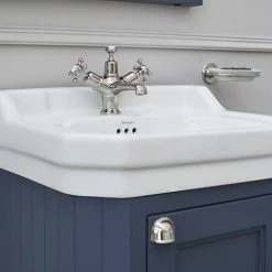 Burlington Edwardian 560mm Basin & Blue Freestanding Cloakroom Vanity Unit -Vanity Units Sales Store FC12BB4 D3 460