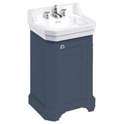 Burlington Edwardian 560mm Basin & Blue Freestanding Cloakroom Vanity Unit