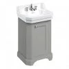 Burlington Edwardian 560mm Dark Olive Freestanding Cloakroom Vanity Unit & Basin