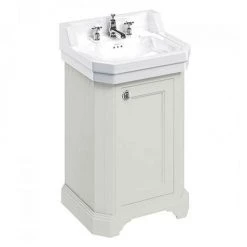 Burlington Edwardian 560mm Sand Freestanding Cloakroom Vanity Unit & Basin