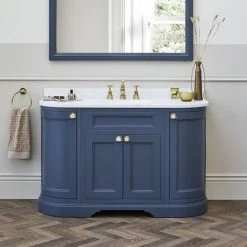 Burlington 134 4-Door Curved Vanity Unit & Minerva Black Granite Worktop with Basin - Blue 5 Burlington 134 4-Door Curved Vanity Unit & Minerva Black Granite Worktop with Basin - Blue -Vanity Units Sales Store FC1B BW13 D2 460