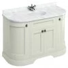 Burlington 134 4-Door Curved Vanity Unit & Minerva Worktop with Basin - Sand