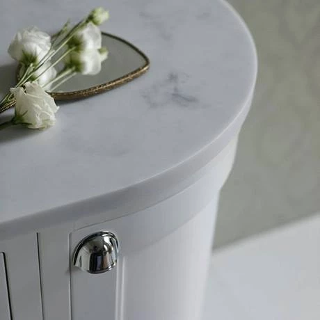 Burlington Floor Standing Corner Vanity Unit - Classic Grey - Left Hand 1000mm with Worktop 3 Burlington Floor Standing Corner Vanity Unit - Classic Grey - Left Hand 1000mm with Worktop - Image 3