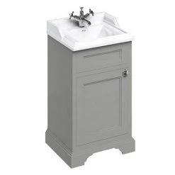 Burlington 50cm Freestanding Cloakroom Vanity Unit & Basin - Dark Olive