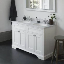 Burlington 130 4-Door Vanity Unit & Minerva Worktop with Double Basin - Classic Grey 5 Burlington 130 4-Door Vanity Unit & Minerva Worktop with Double Basin - Classic Grey -Vanity Units Sales Store FC9G BC12 D2 460