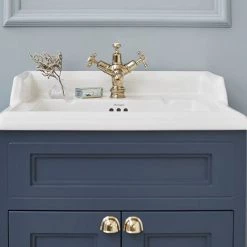Burlington 65 2-Door Vanity Unit & Classic Basin - Blue -Vanity Units Sales Store FF8B B15 1TH D2 460