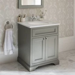 Burlington 65 2-Door Vanity Unit & Minerva Worktop with Basin - Classic Grey 6 Burlington 65 2-Door Vanity Unit & Minerva Worktop with Basin - Classic Grey -Vanity Units Sales Store FF8G BC66 D2 460