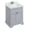 Burlington 65 2-Door Vanity Unit & Minerva Worktop with Basin - Classic Grey