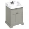 Burlington 65 2-Door Vanity Unit & Classic Basin - Dark Olive