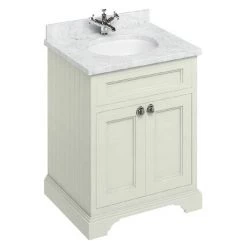 Burlington 65 2-Door Vanity Unit & Minerva Worktop with Basin - Sand