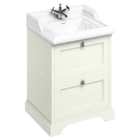 Burlington 65 2-Drawer Vanity Unit & Classic Basin - Sand 1 Burlington 65 2-Drawer Vanity Unit & Classic Basin - Sand