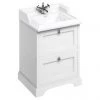 Burlington 65 2-Drawer Vanity Unit & Classic Basin - Matt White
