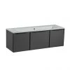 Roper Rhodes Frame 1200mm Wall Mounted Vanity Unit & Isocast Basin - Gloss Dark Clay