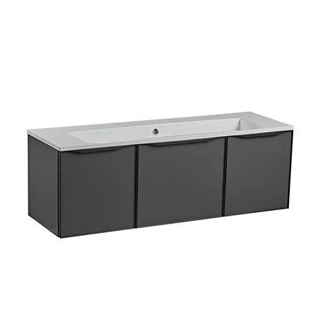 Roper Rhodes Frame 1200mm Wall Mounted Vanity Unit & Isocast Basin - Gloss Dark Clay 1 Roper Rhodes Frame 1200mm Wall Mounted Vanity Unit & Isocast Basin - Gloss Dark Clay