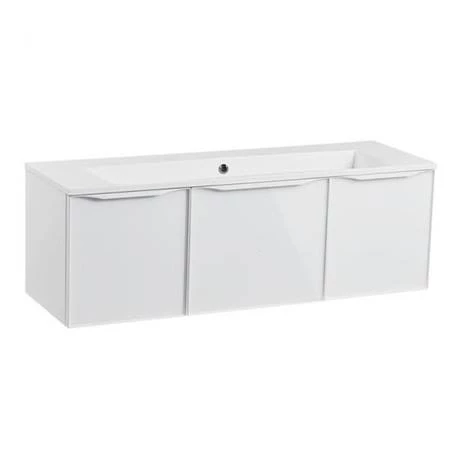 Roper Rhodes Frame 1200mm Wall Mounted Vanity Unit & Isocast Basin - Gloss White 3 Roper Rhodes Frame 1200mm Wall Mounted Vanity Unit & Isocast Basin - Gloss White - Image 3