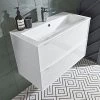 Roper Rhodes Frame 800mm Wall Mounted Vanity Unit & Isocast Basin - Gloss White
