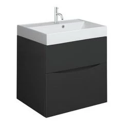 Crosswater Glide II Vanity Unit and Basin - Matt Black