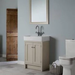 Roper Rhodes Hampton 575mm Countertop Unit & Basin - Mocha -Vanity Units Sales Store HAMP 550 MC D1 460