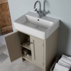 Roper Rhodes Hampton 575mm Countertop Unit & Basin - Mocha -Vanity Units Sales Store HAMP 550 MC D2 460