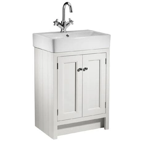 Roper Rhodes Hampton 575mm Countertop Unit & Basin - Chalk White 1 Roper Rhodes Hampton 575mm Countertop Unit & Basin - Chalk White