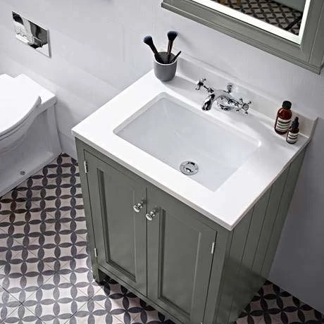 Roper Rhodes Hampton 600mm Underslung Basin Unit with Worktop & Basin - Mocha 2 Roper Rhodes Hampton 600mm Underslung Basin Unit with Worktop & Basin - Mocha - Image 2