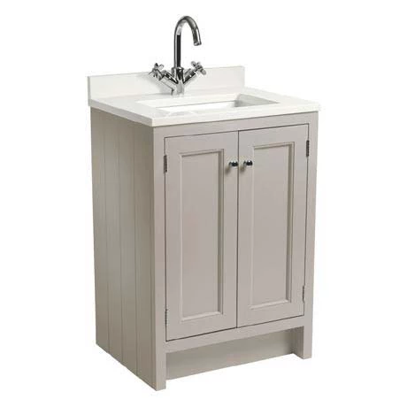 Roper Rhodes Hampton 600mm Underslung Basin Unit with Worktop & Basin - Mocha 1 Roper Rhodes Hampton 600mm Underslung Basin Unit with Worktop & Basin - Mocha