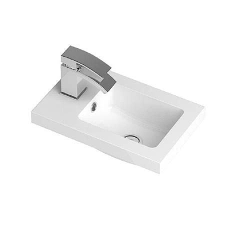 Hudson Reed 405mm Gloss Grey Compact Floor Standing Vanity Unit inc. Basin 3 Hudson Reed 405mm Gloss Grey Compact Floor Standing Vanity Unit inc. Basin - Image 3