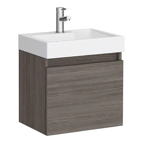 Milan Juno 500 x 360mm Grey Avola Wall Hung Vanity Unit 1 Milan Juno 500 x 360mm Grey Avola Wall Hung Vanity Unit