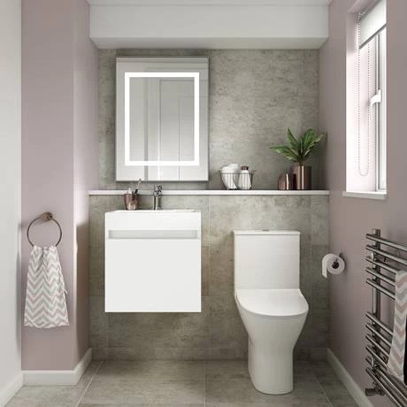 Milan Juno 500 x 360mm Gloss White Wall Hung Vanity Unit 4 Milan Juno 500 x 360mm Gloss White Wall Hung Vanity Unit - Image 4