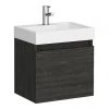 Milan Juno 500 x 360mm Black Wall Hung Vanity Unit