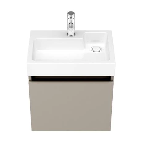 Milan Juno 500 x 360mm Stone Grey Wall Hung Vanity Unit 4 Milan Juno 500 x 360mm Stone Grey Wall Hung Vanity Unit - Image 4