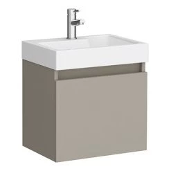 Milan Juno 500 x 360mm Stone Grey Wall Hung Vanity Unit