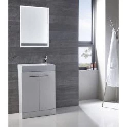 Tavistock Kobe 560mm Freestanding Unit & Basin - Gloss White -Vanity Units Sales Store K56FW D2 460