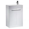 Tavistock Kobe 560mm Freestanding Unit & Basin - Gloss White