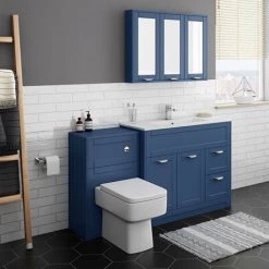 Keswick Blue 1015mm Traditional Floorstanding Vanity Unit -Vanity Units Sales Store KES BLU 100 D2 460