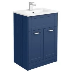 Keswick Blue 620mm Traditional Floorstanding Vanity Unit