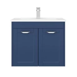 Keswick Blue 620mm Traditional Wall Hung 2 Door Vanity Unit -Vanity Units Sales Store KES BLU 6WH2C d3 460
