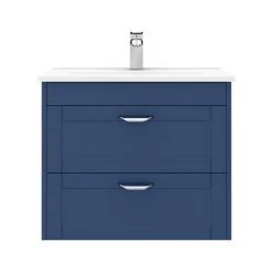 Keswick Blue 620mm Traditional Wall Hung 2 Drawer Vanity Unit -Vanity Units Sales Store KES BLU 6WH2D d3 460