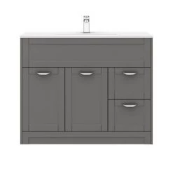 Keswick Grey 1015mm Traditional Floorstanding Vanity Unit -Vanity Units Sales Store KES GRY 100 D3 460
