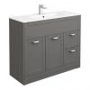 Keswick Grey 1015mm Traditional Floorstanding Vanity Unit