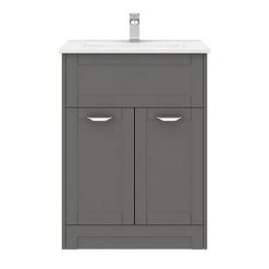 Keswick Grey 620mm Traditional Floorstanding Vanity Unit -Vanity Units Sales Store KES GRY 620 d4 460