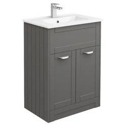 Keswick Grey 620mm Traditional Floorstanding Vanity Unit